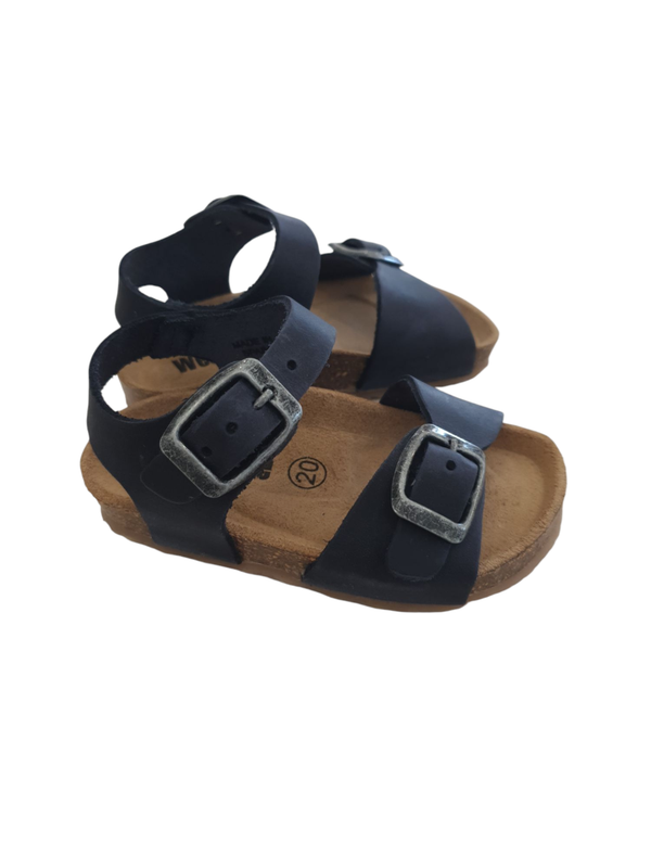 Sandalo blu fibbia