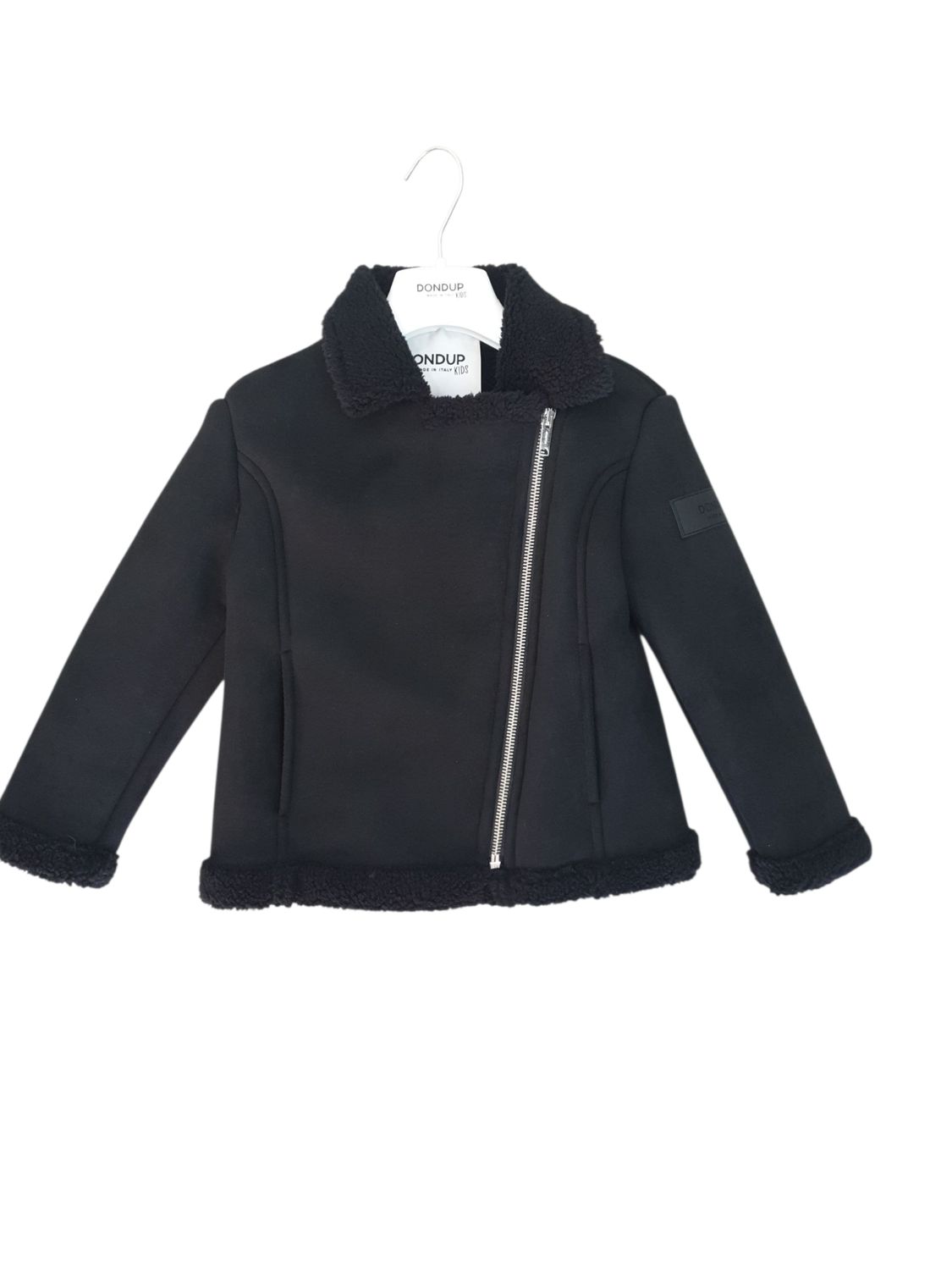 Chiodo nero eco montone DONDUP