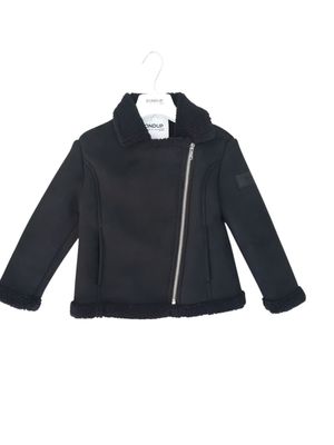 Chiodo nero eco montone DONDUP