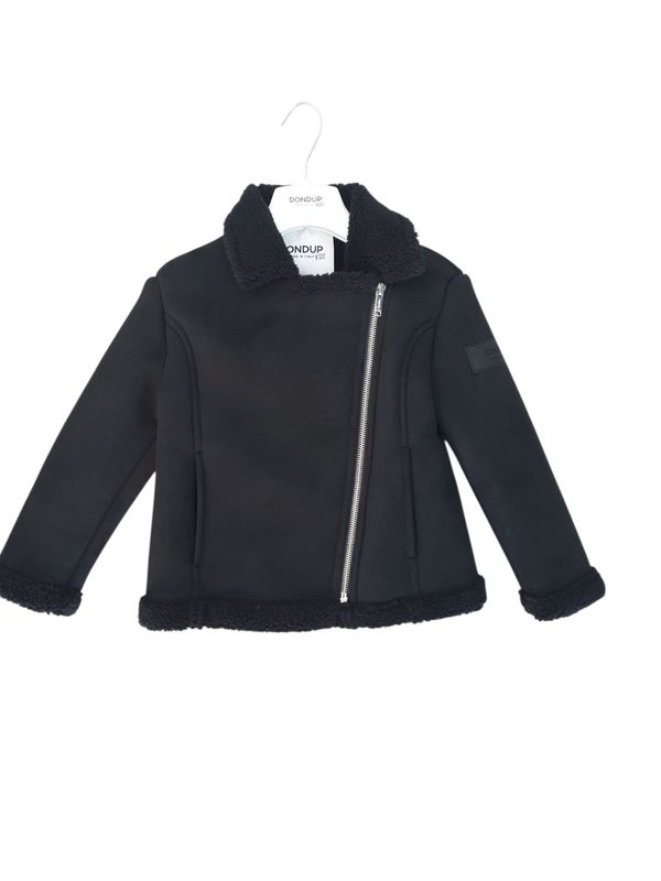 Chiodo nero eco montone DONDUP