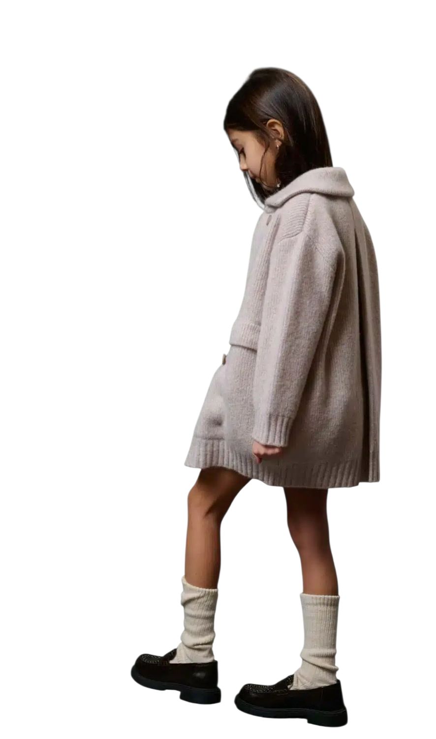 Cappottino doppiopetto in maglia Nemi DouDou