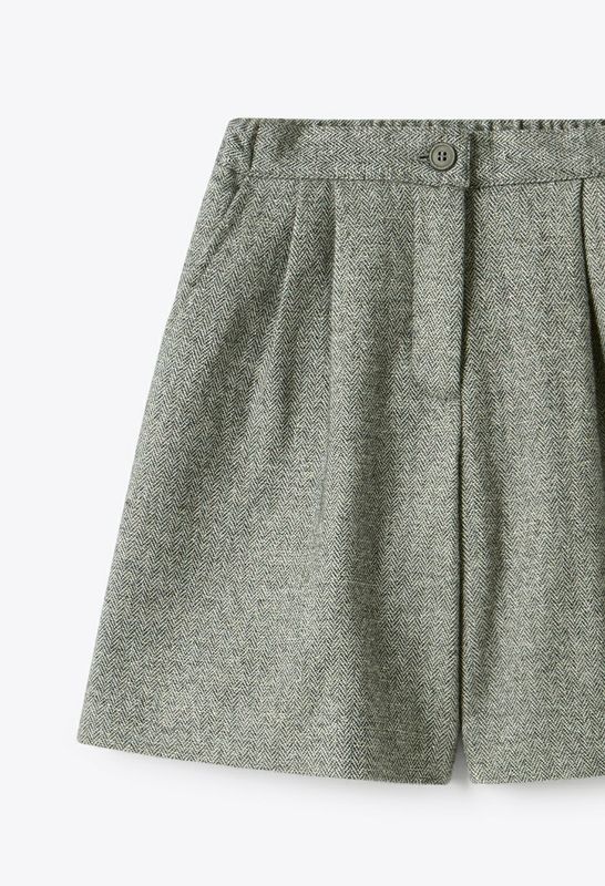 Bermuda misto lana e lurex carbone IlGufo