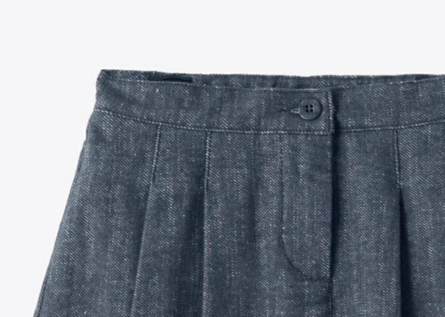 Gonna a pieghe misto cotone IlGufo