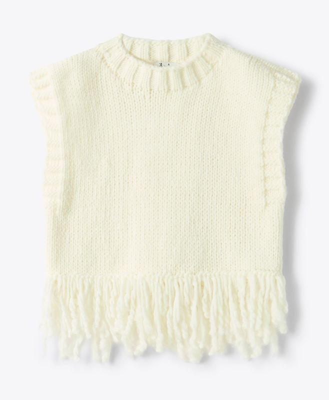 Gilet in maglia con frange IlGufo