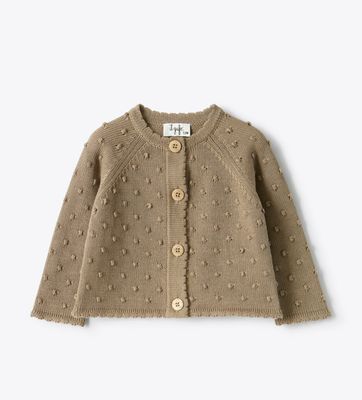Cardigan caffè in cotone IlGufo