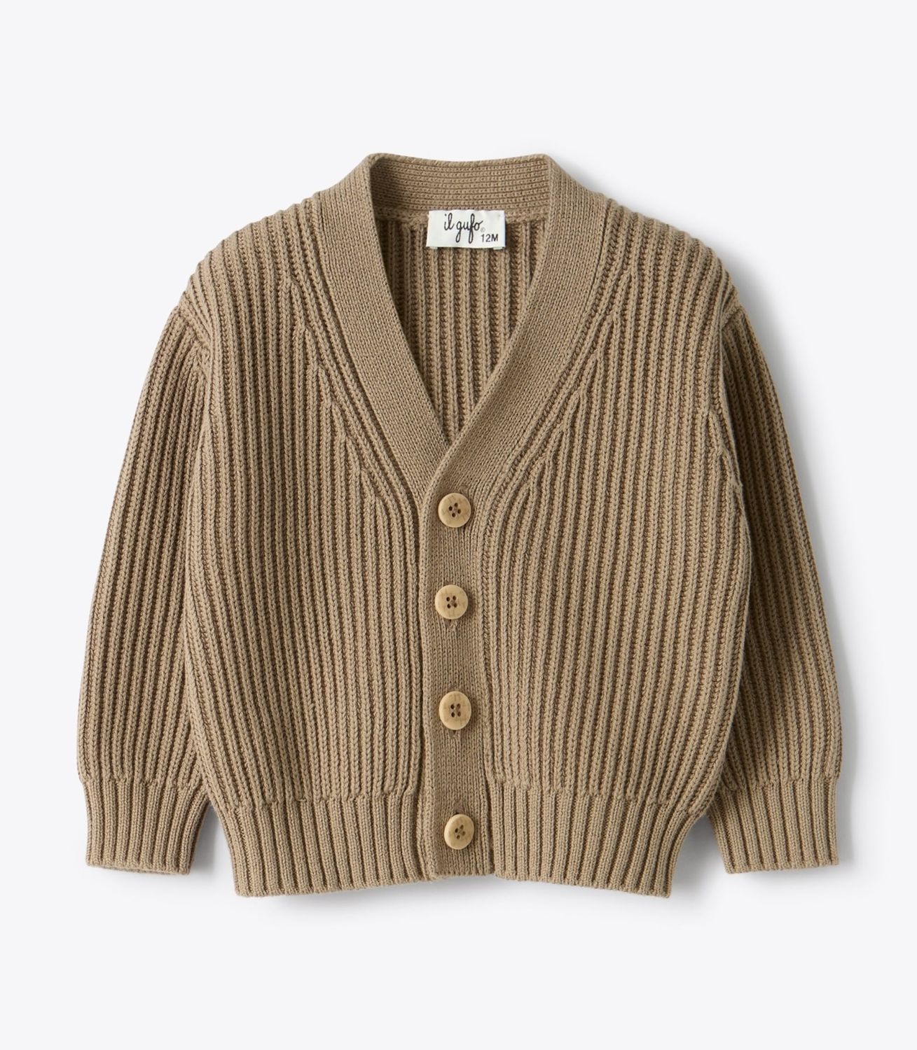 Cardigan in cotone organico teck IlGufo