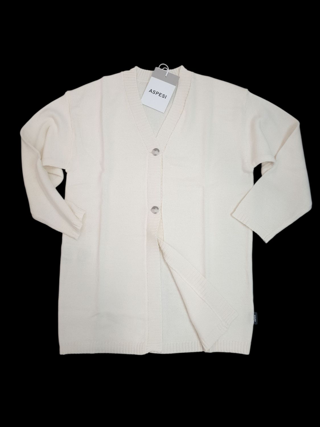 Cardigan bianco latte Aspesi