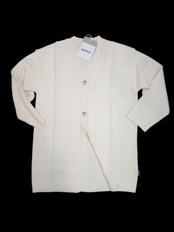 Cardigan bianco latte Aspesi