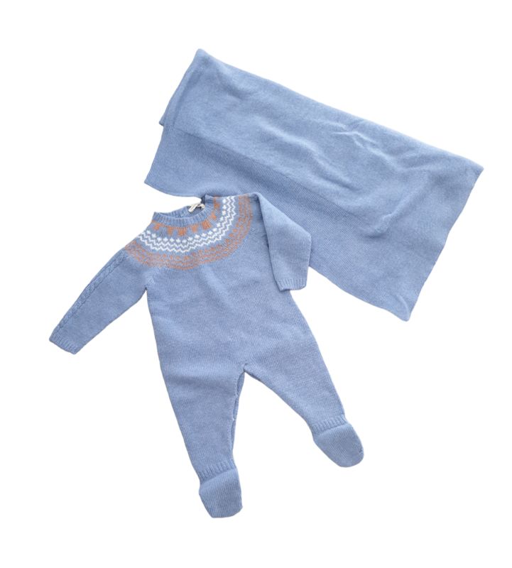 Completo nascita tutina e coperta cashmere Wedoble