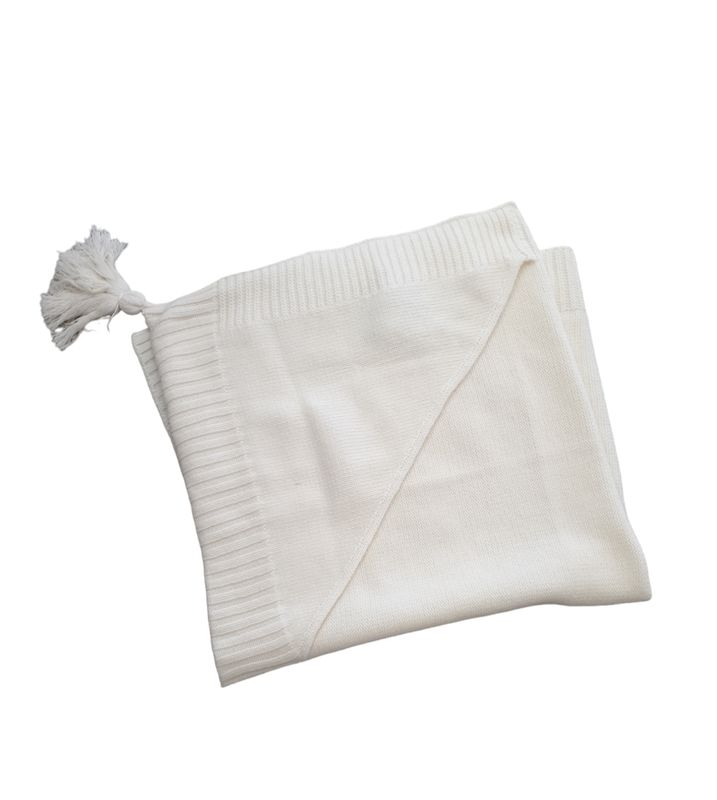 Coperta bianca in cashmere Wedoble