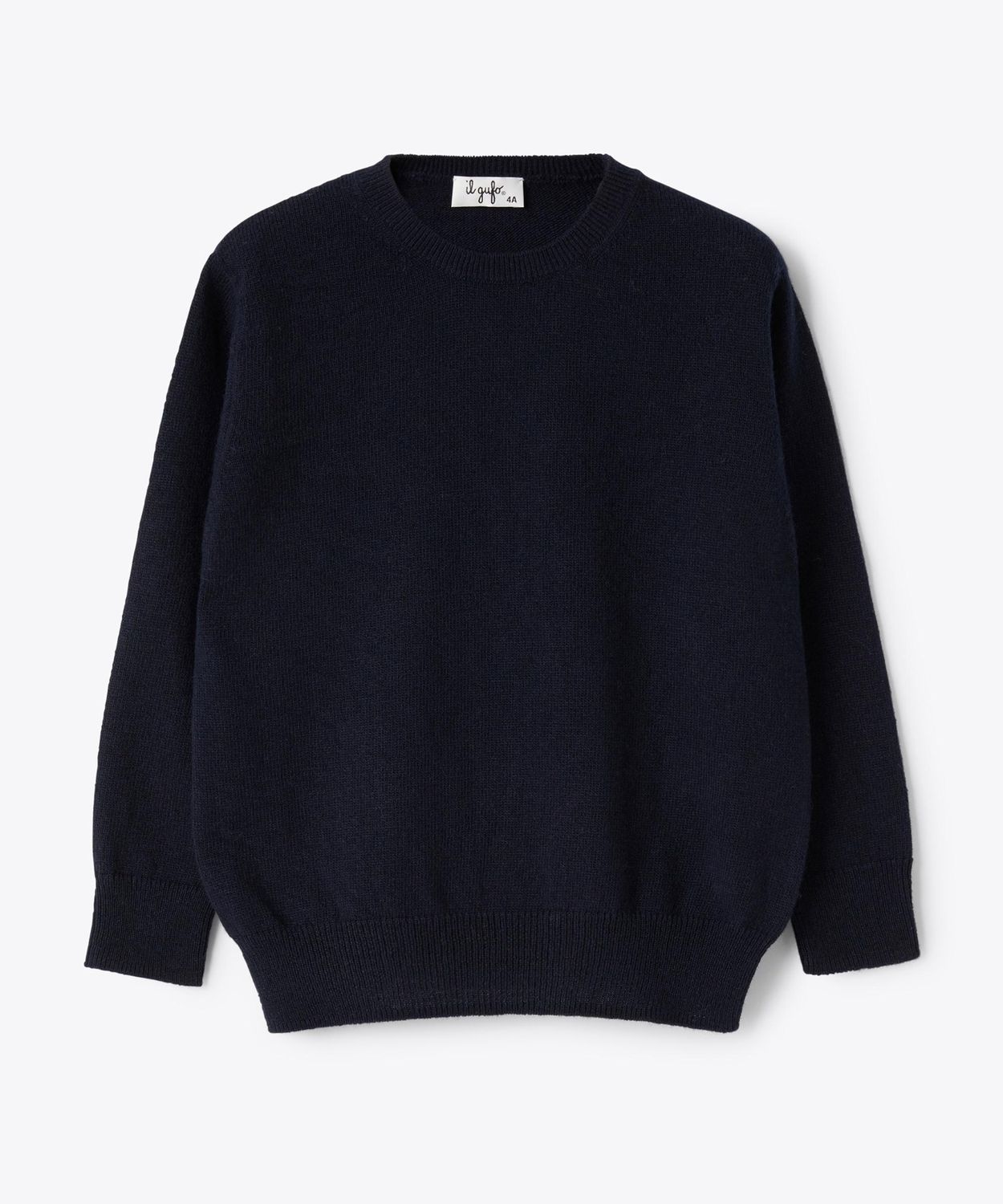 Pullover girocollo lana blu IlGufo