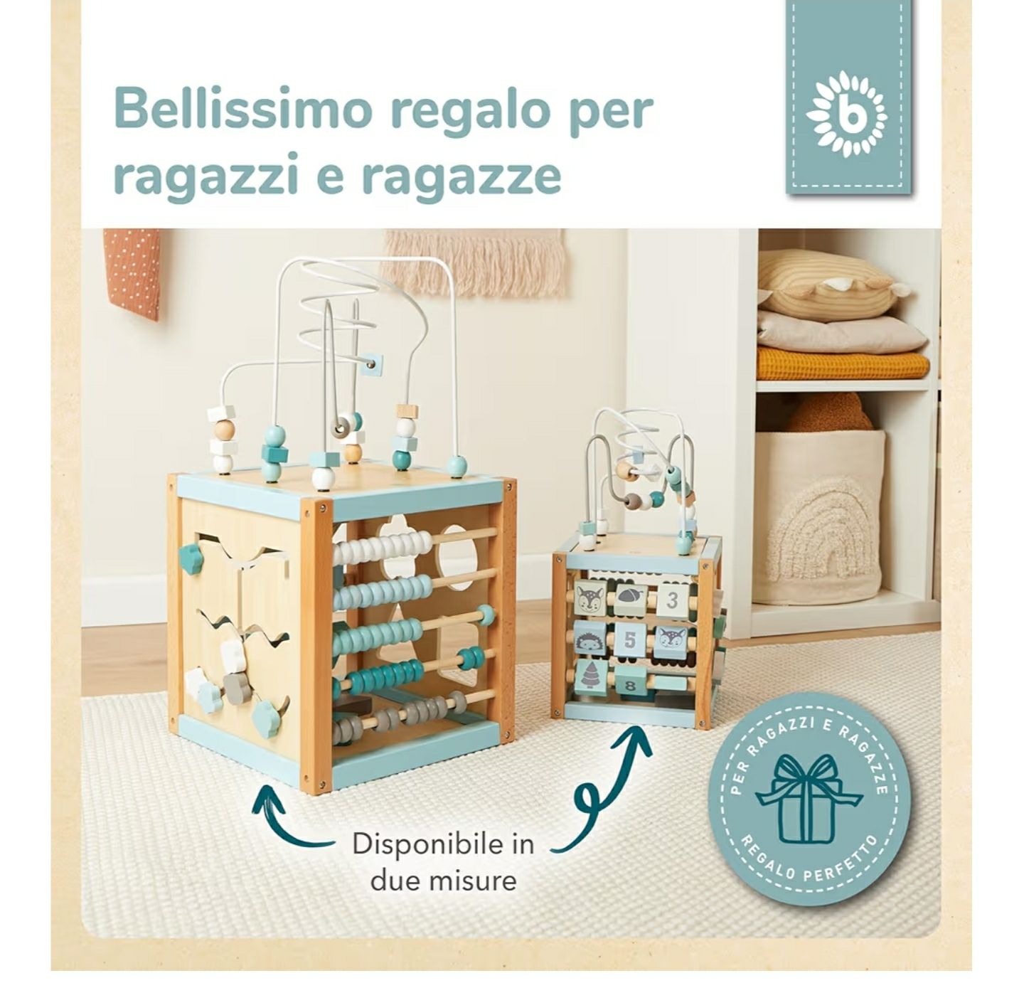 Cubo XL multi attività in legno