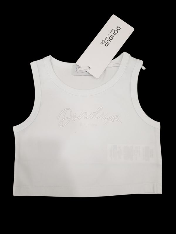 Canotta bianca cropped DONDUP