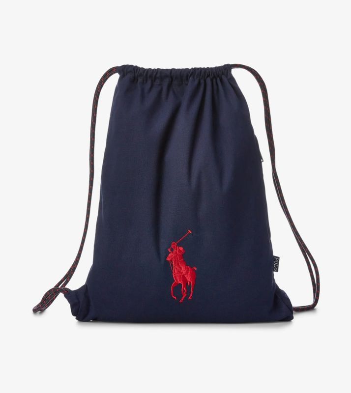 Zaino sacca sport blu navy con lacci Ralph Lauren
