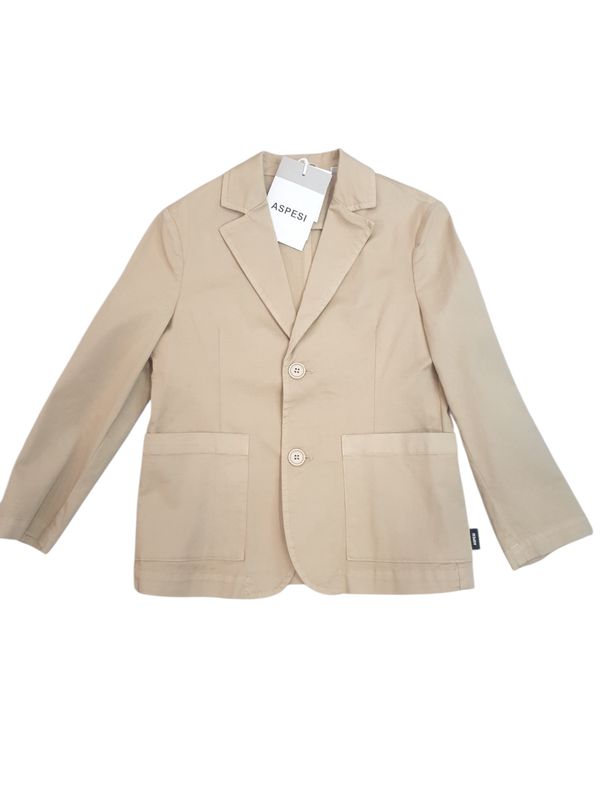 Blazer giacca in cotone beige Aspesi