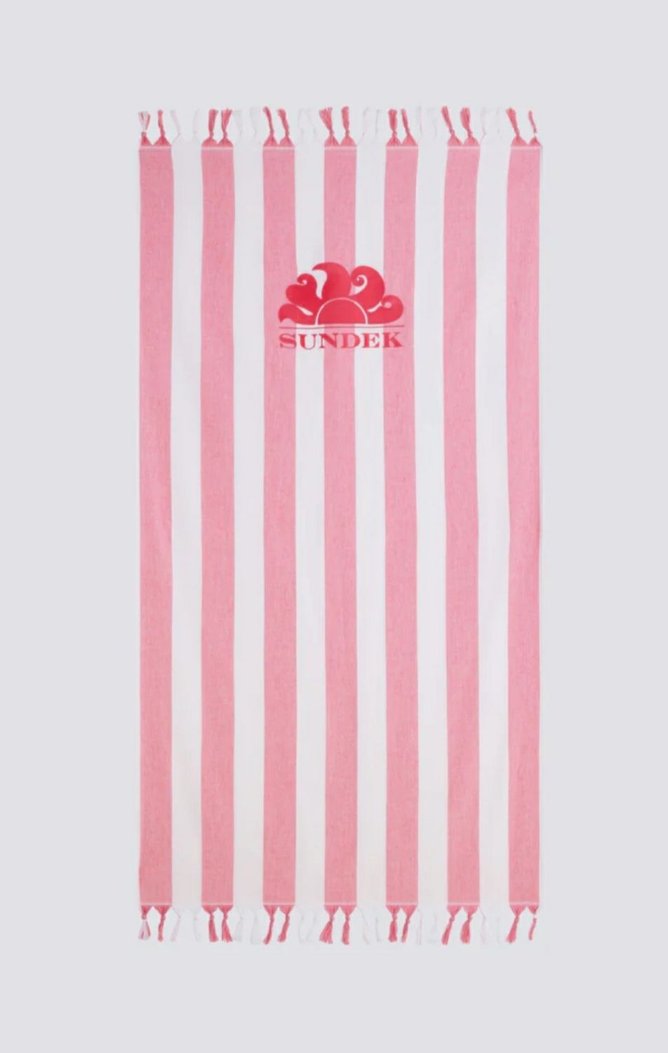 Telo mare fouta jacquard rigato rosa SUNDEK