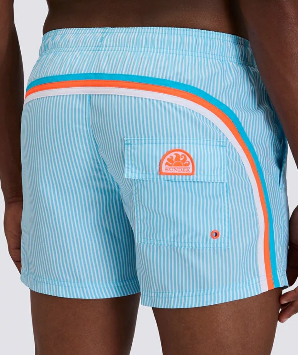 Boxer costume a righe ricamo frutta SUNDEK