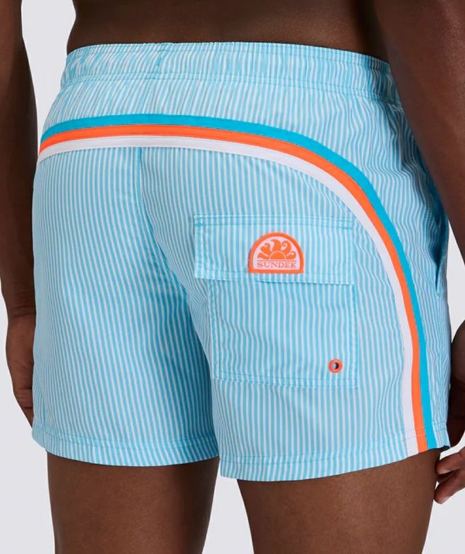 Boxer costume a righe ricamo frutta SUNDEK