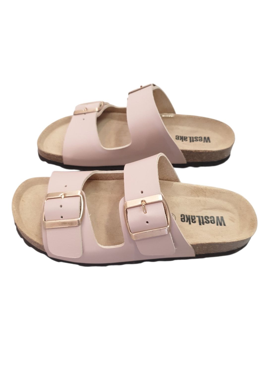 Sandalo vitello rosa doppia fibbia