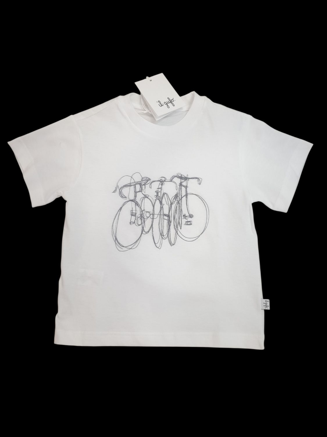 T-shirt bianca ricamata IlGufo