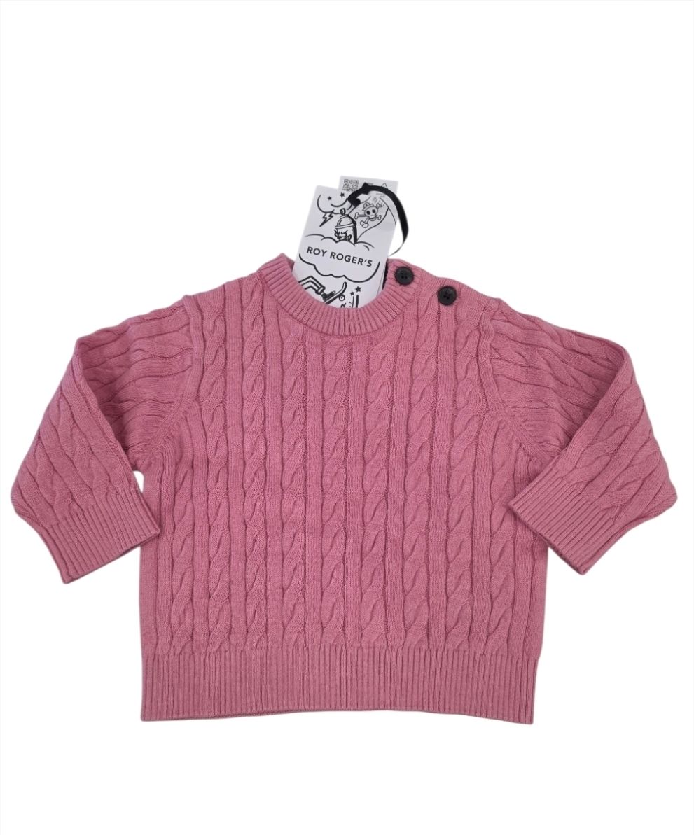 Pullover rosa treccia RoyRoger's