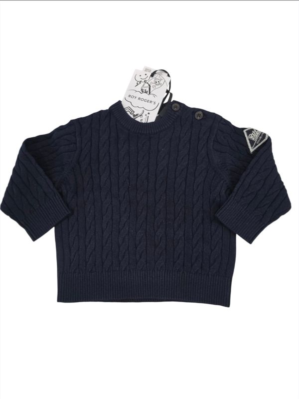 Pullover blu treccia RoyRoger's