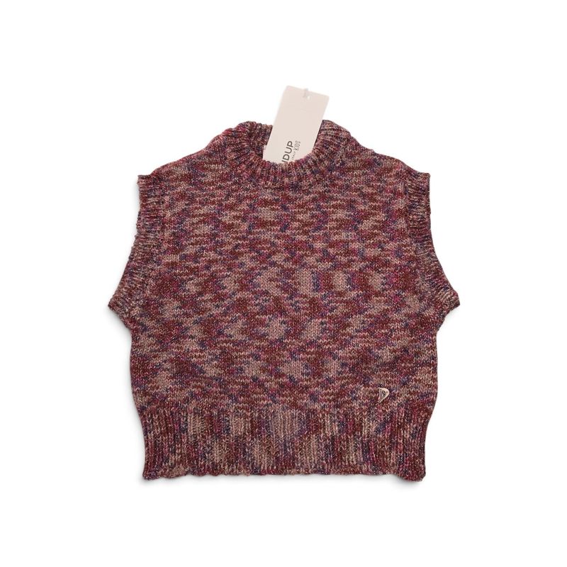 Maglia gilet lurex rosa DONDUP