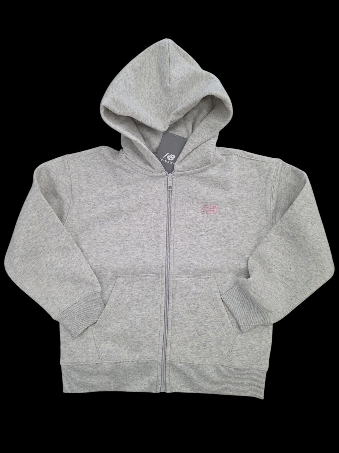 Felpa cappuccio full zip grigio NEWBALANCE