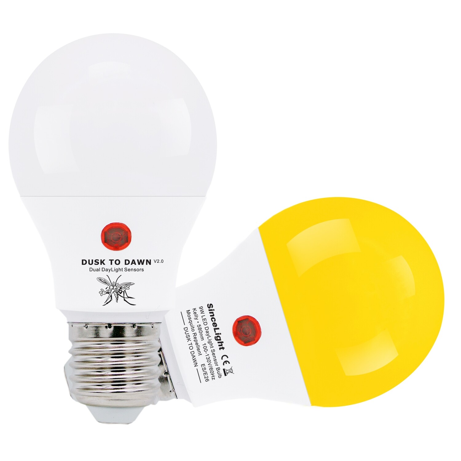 Mosquito Repellent + Dusk to Dawn LED Daylight Light Sensor Bulb ES Cap