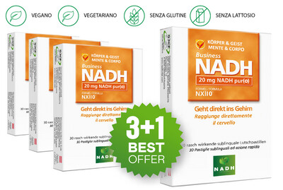 NADH BUSINESS per Manager, imprenditori e tutte le persone ad alta intensità di lavoro e performance (3+1) NADH BUSINESS per Manager, imprenditori e tutte le persone ad alta intensità di lavoro e performance (3+1)
