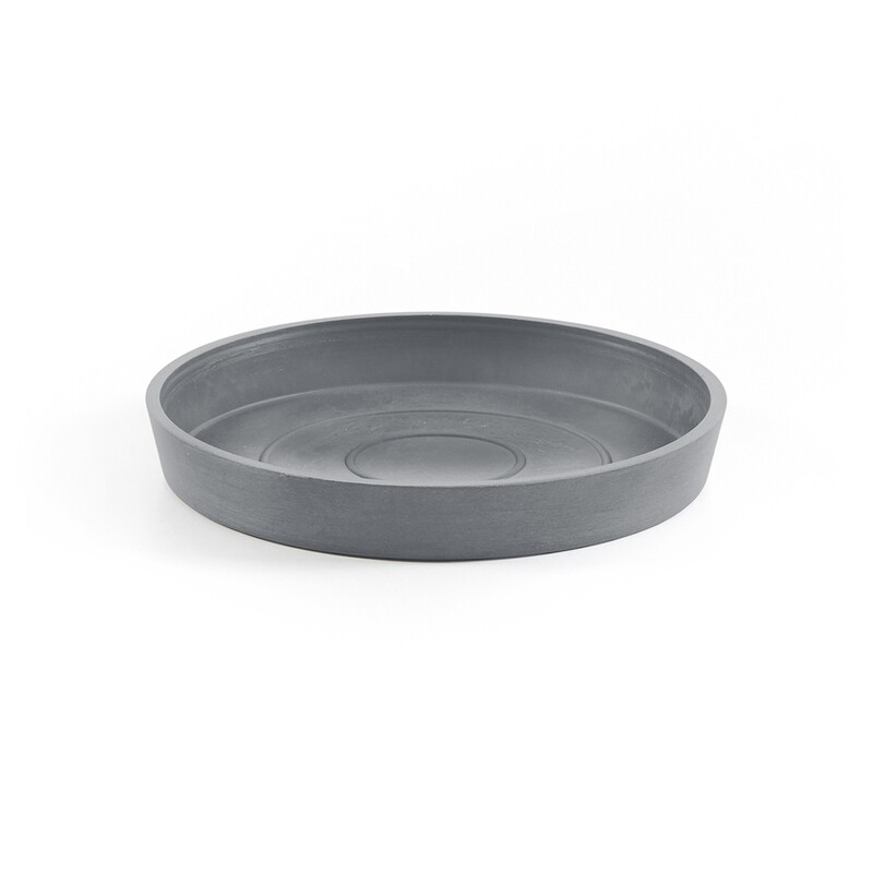 Ecopots Saucer Round Blue Grey - inside bottom Ø 12 cm / outside Ø 15 x H 2,5 cm