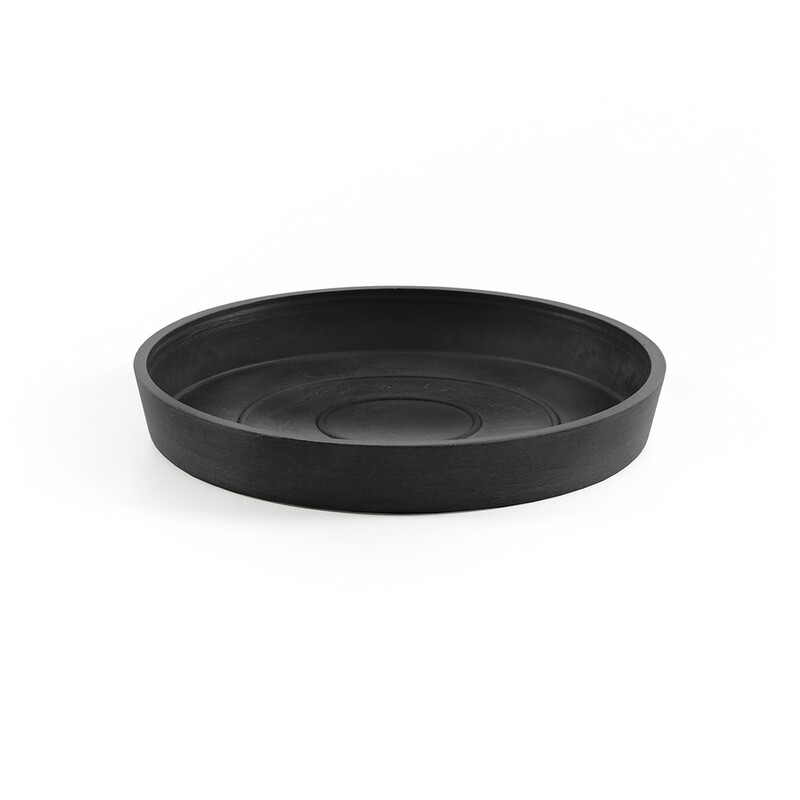 Ecopots Saucer Round Dark Grey - inside bottom Ø 12 cm / outside Ø 15 x H 2,5 cm