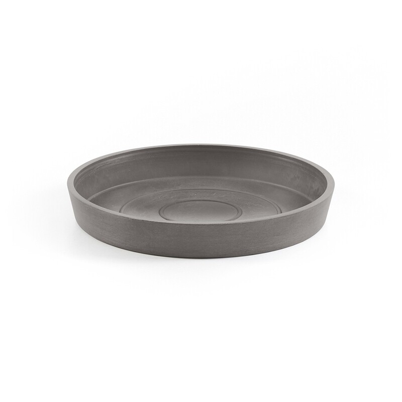 Ecopots Saucer Round Taupe - inside bottom Ø 12 cm / outside Ø 15 x H 2,5 cm