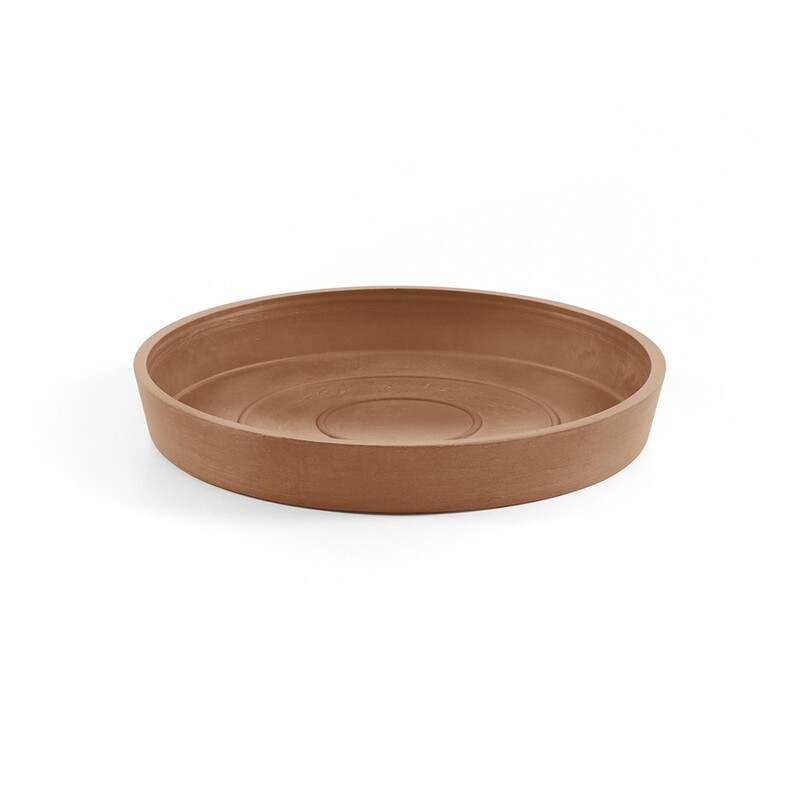 Ecopots Saucer Round Terra - inside bottom Ø 12 cm / outside Ø 15 x H 2,5 cm