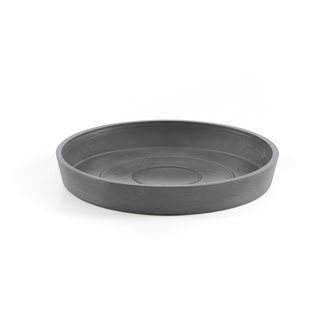 Ecopots Saucer Round Grey - inside bottom Ø 12 cm / outside Ø 15 x H 2,5 cm
