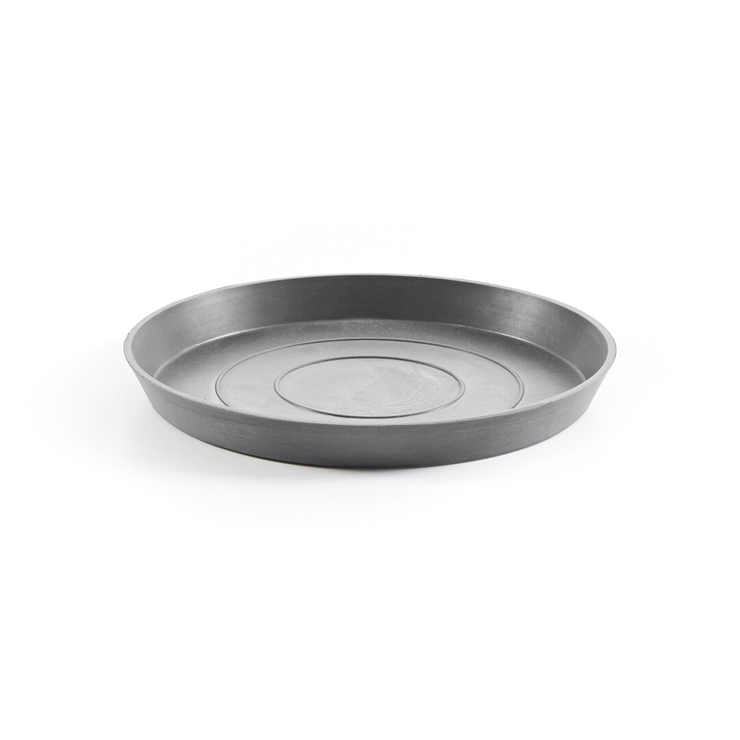 Ecopots Saucer Round Grey - inside bottom Ø 25 cm / outside Ø 28,7 x H 3 cm