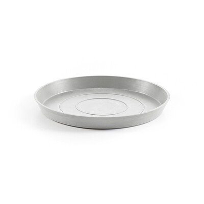 Ecopots Saucer Round White Grey - inside bottom Ø 33 cm / outside Ø 36,5 x H 3,5 cm