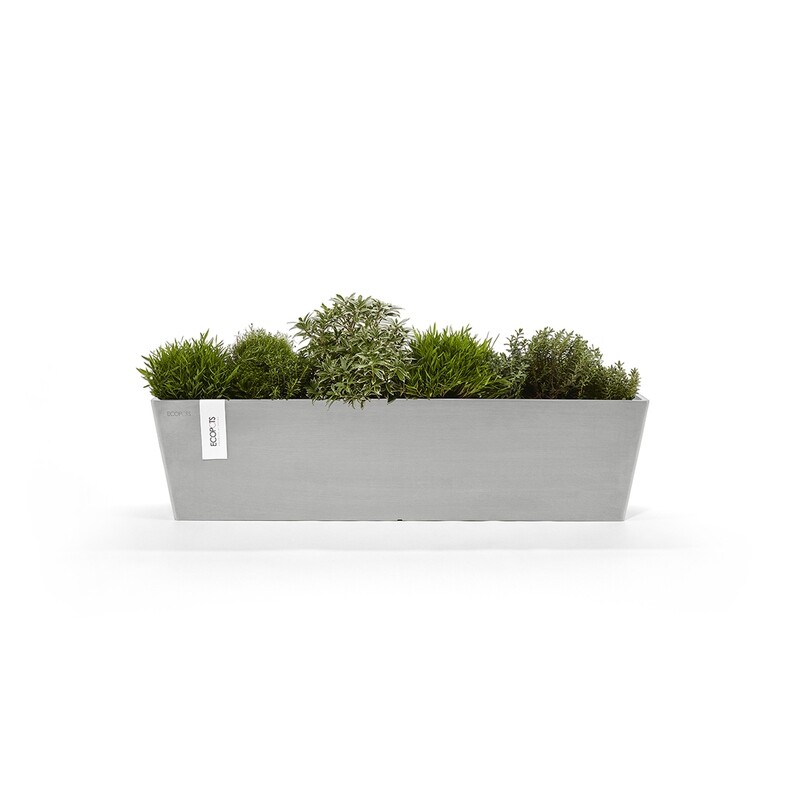 Ecopots Bruges 80 White Grey