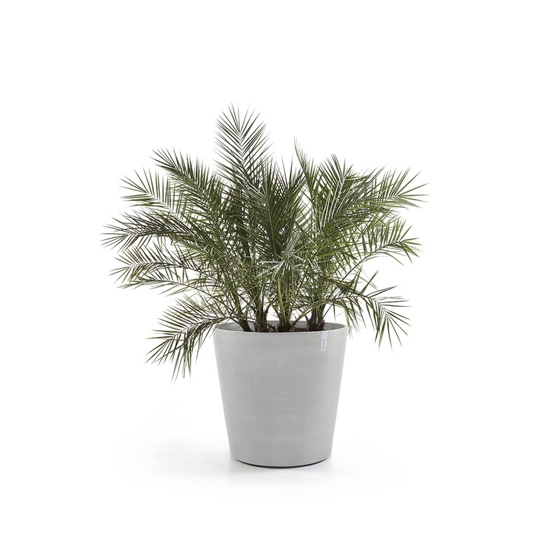 Ecopots Amsterdam Wheels 80 White Grey