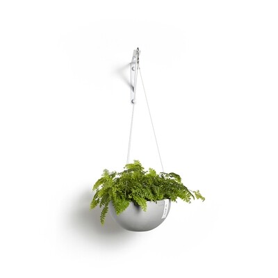 Ecopots Hanging Brussels 27 White Grey