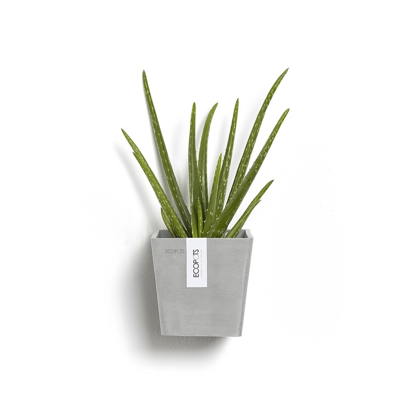 Ecopots Manhattan Wall S 15 White Grey
