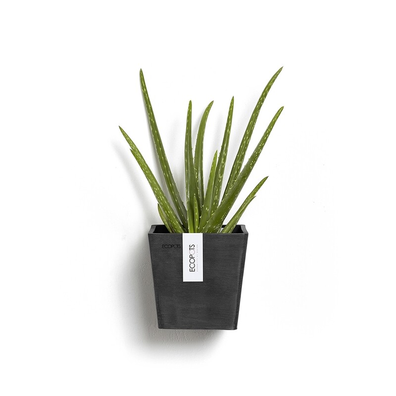 Ecopots Manhattan Wall S 15 Dark Grey