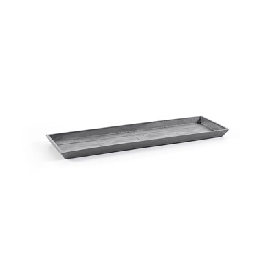 Ecopots Saucer Rectangular Grey - inside bottom L 64 cm / outside L 67,3 x H 2,8 cm