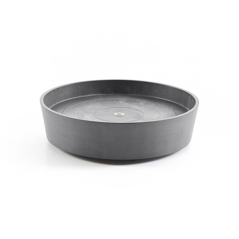 Ecopots Saucer Wheels Round Grey Ø34,1 x H9 cm