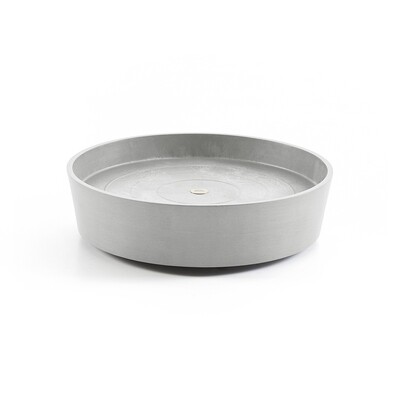 Ecopots Saucer Wheels Round White Grey Ø34,1 x H9 cm