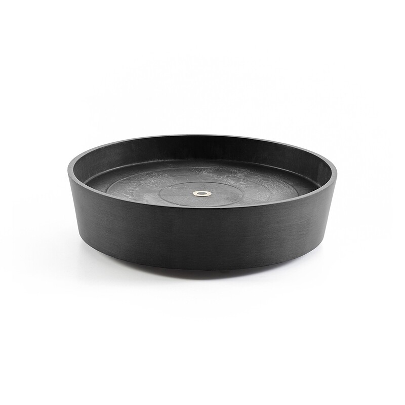 Ecopots Saucer Wheels Round Dark Grey Ø41,6 x H9 cm