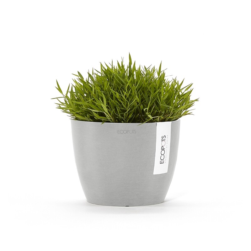 Ecopots Stockholm 16 White Grey