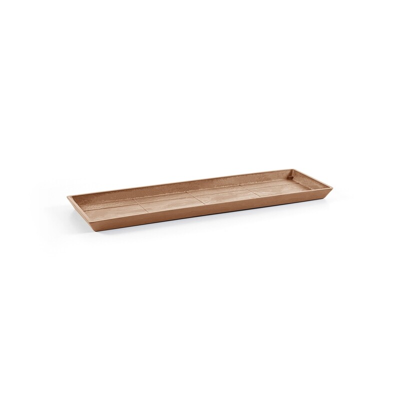 Ecopots Saucer Rectangular Terra - inside bottom L 77 cm / outside L 78,9 x H 4 cm