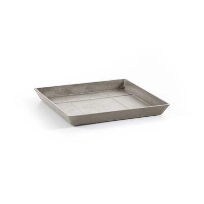 Ecopots Saucer Square Taupe - inside bottom L 24 cm / outside L 28 x H 3 cm