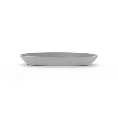 Ecopots Saucer Oval 30 White Grey